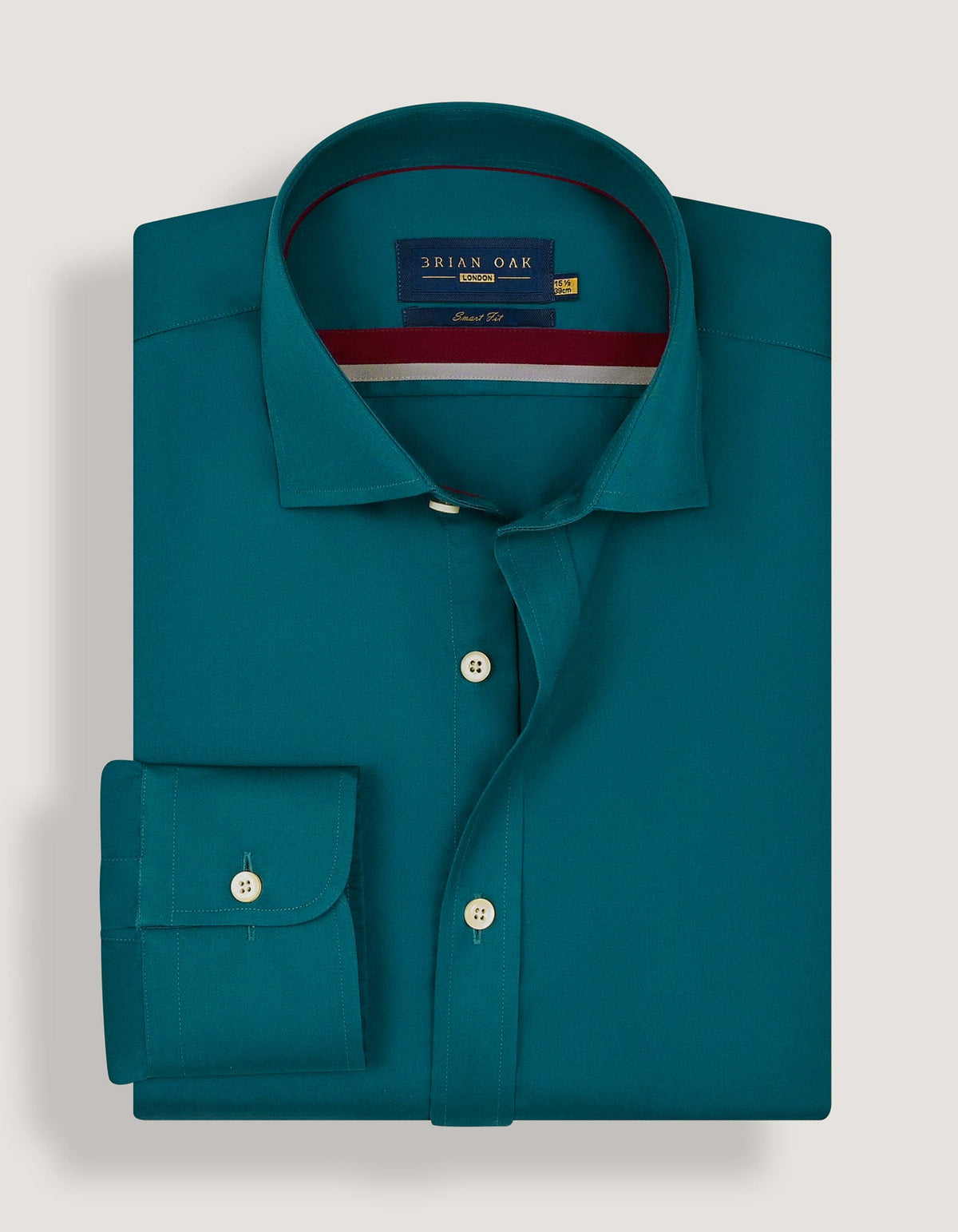 Rich Teal Satin Dress Shirt