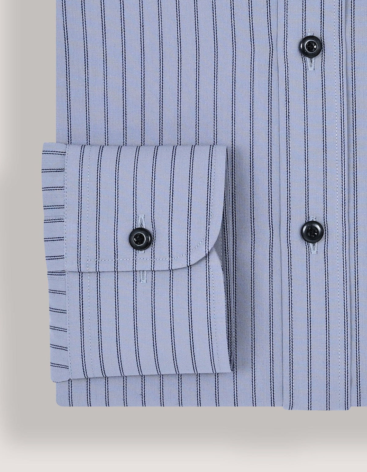 Navy Striped Grey Dress Shirt