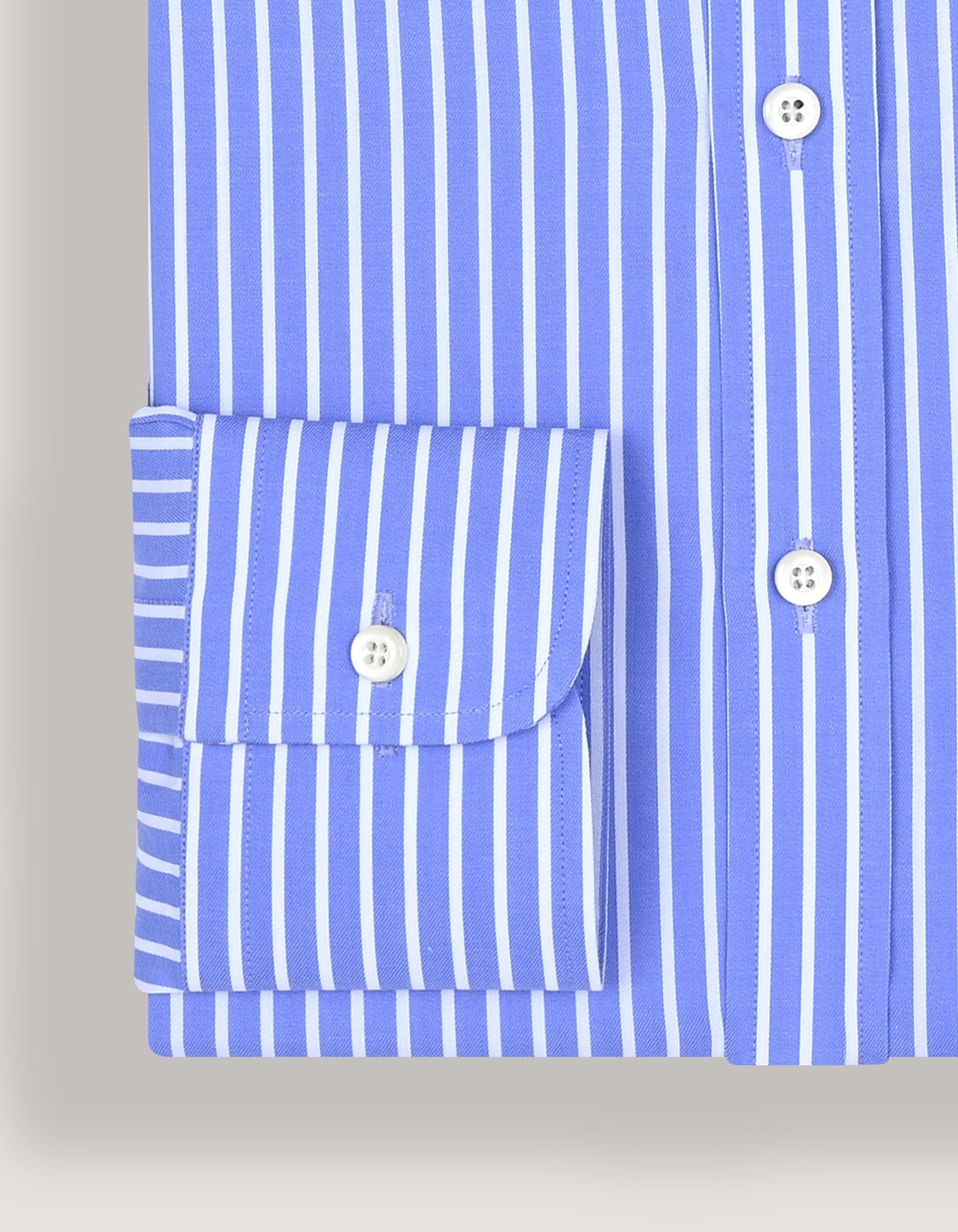 Cotton Striped Sky Blue Dress Shirt