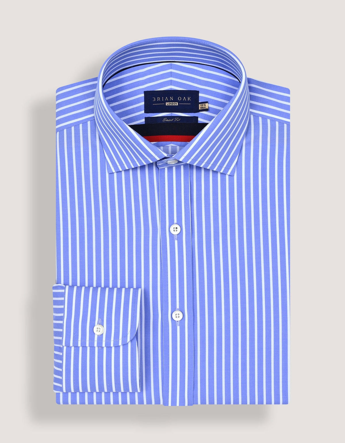 Cotton Striped Sky Blue Dress Shirt
