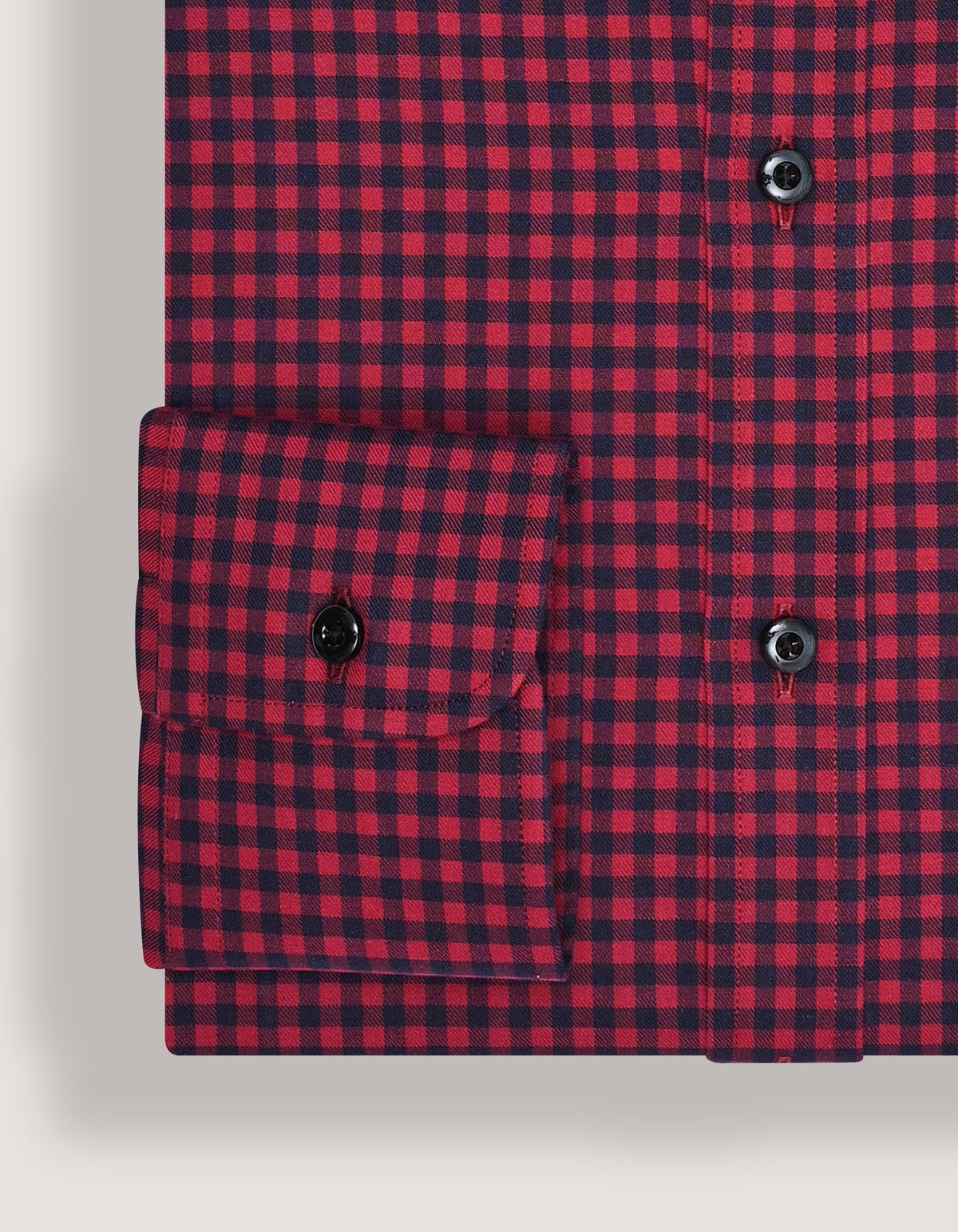 Red And Navy Checkered Formal Shirt