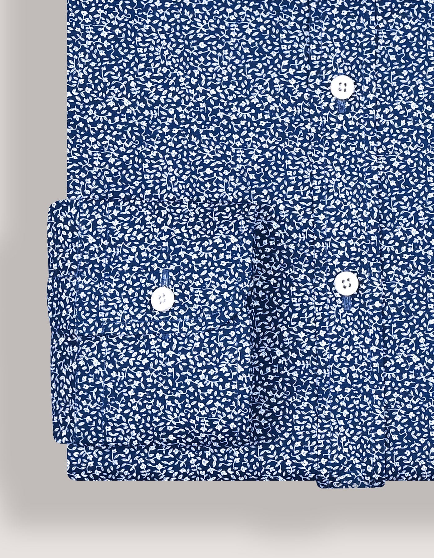 Navy Floral Vine Print Dress Shirt
