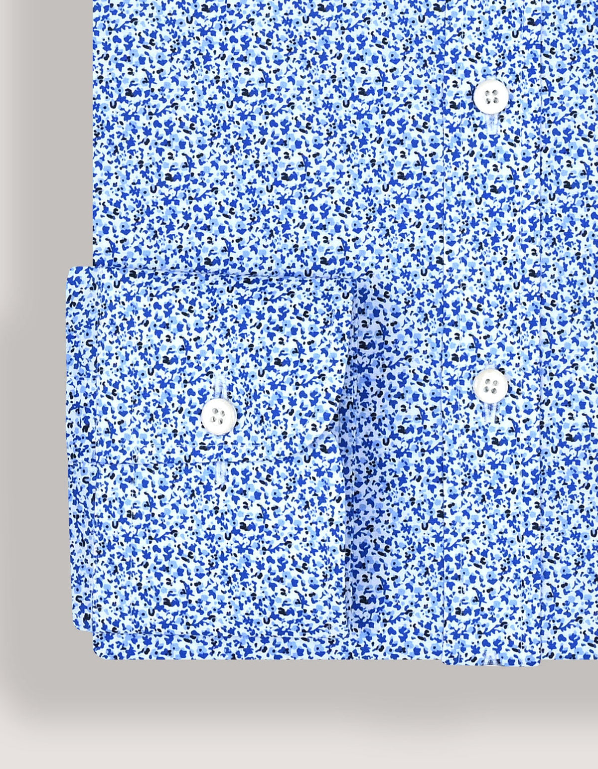 Light Blue Floral Printed Formal Shirt