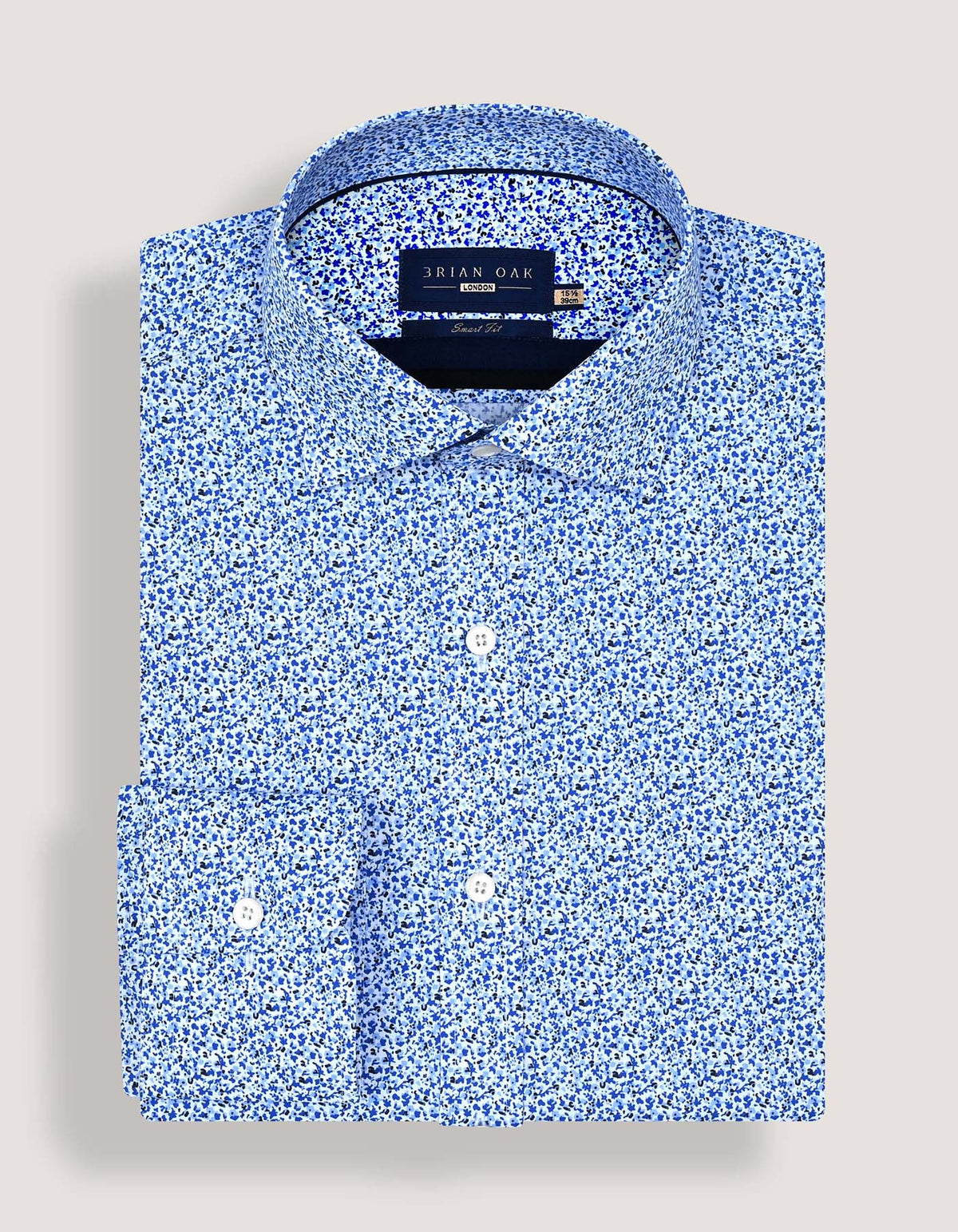 Light Blue Floral Printed Formal Shirt