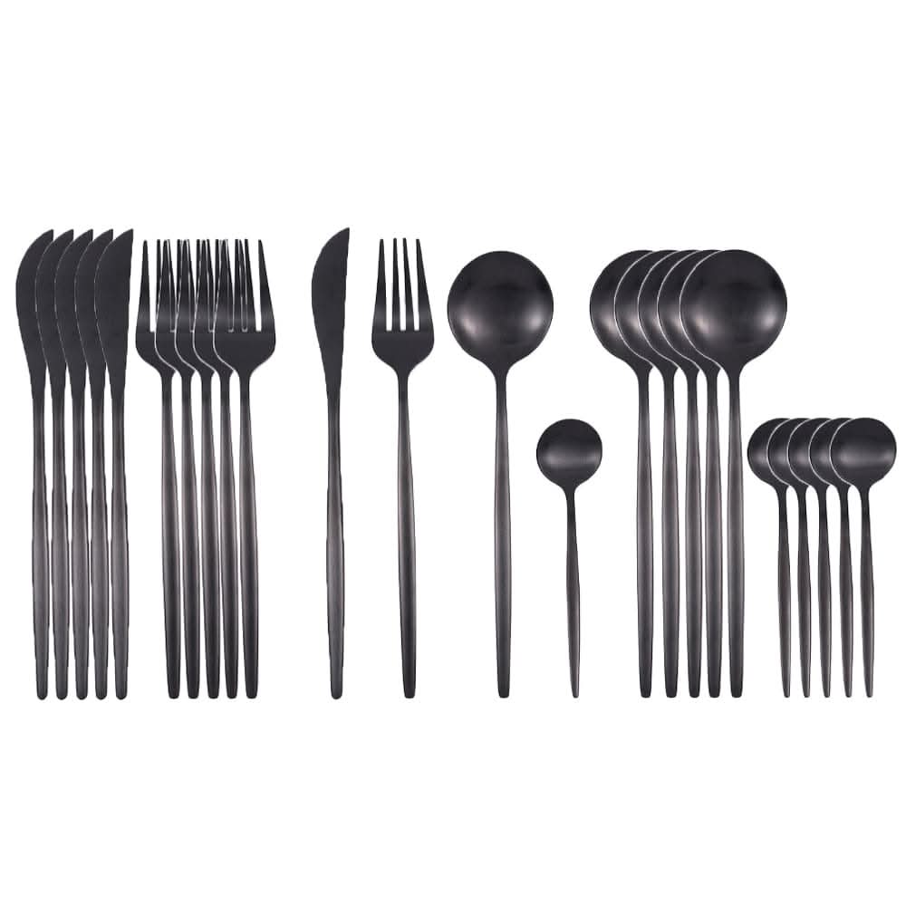 24Pcs 18/10 Stainless Steel Dinnerware Set