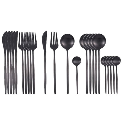 24Pcs 18/10 Stainless Steel Dinnerware Set