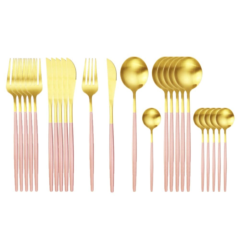 24Pcs 18/10 Stainless Steel Dinnerware Set
