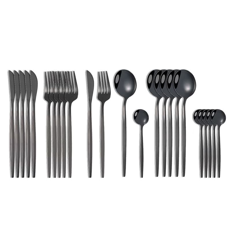 24Pcs 18/10 Stainless Steel Dinnerware Set
