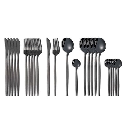 24Pcs 18/10 Stainless Steel Dinnerware Set