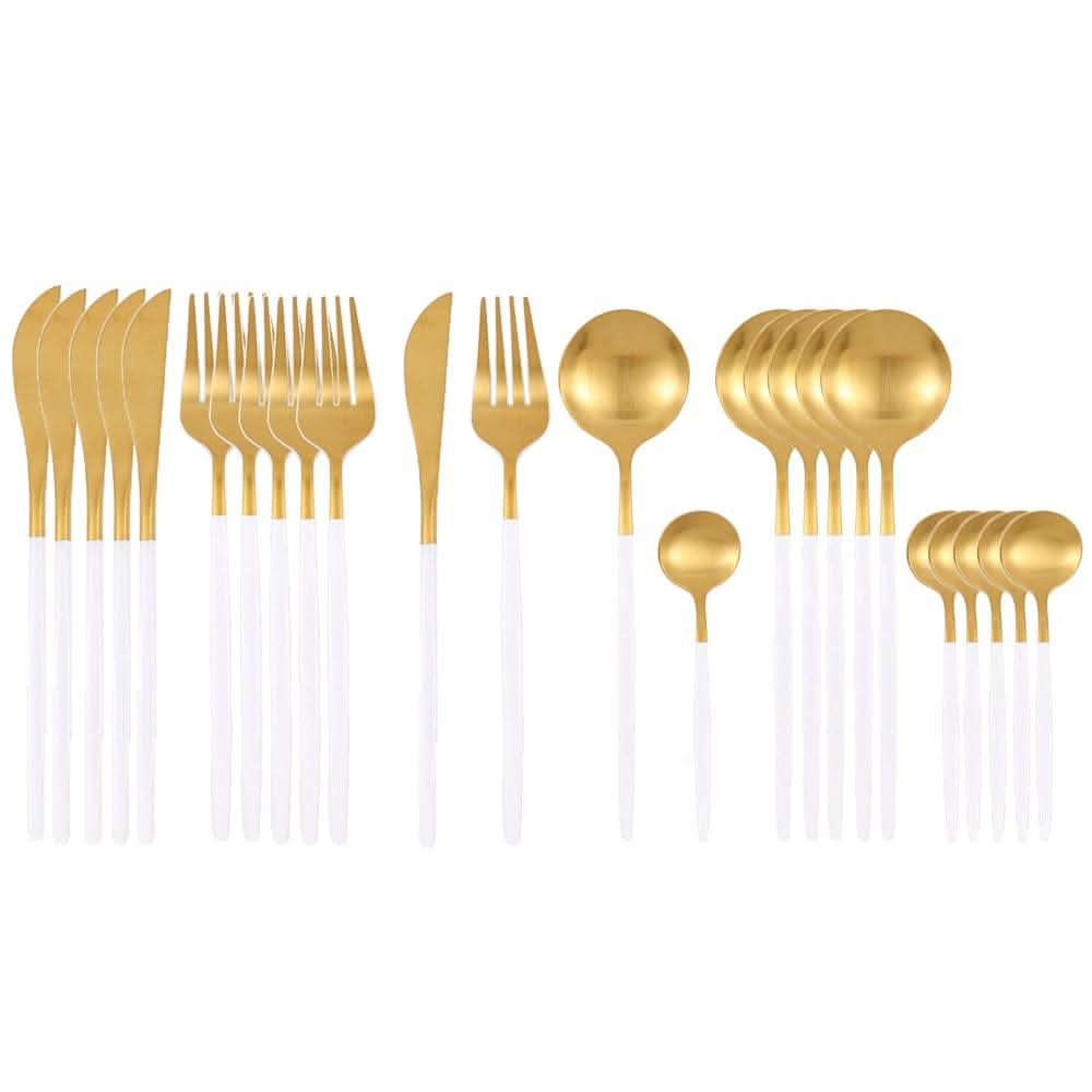 24Pcs 18/10 Stainless Steel Dinnerware Set