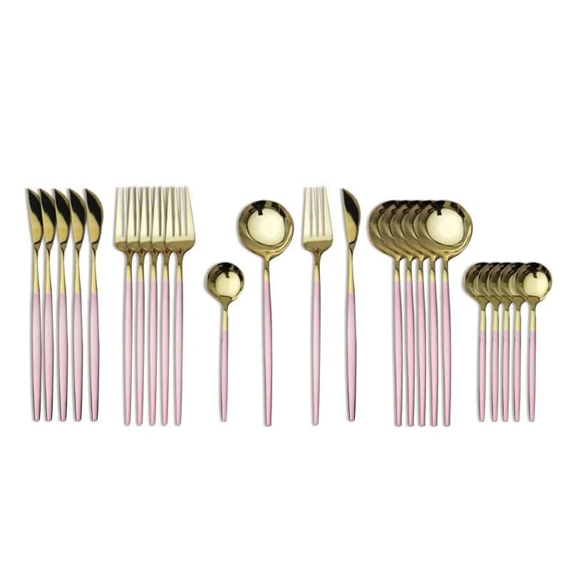 24Pcs 18/10 Stainless Steel Dinnerware Set