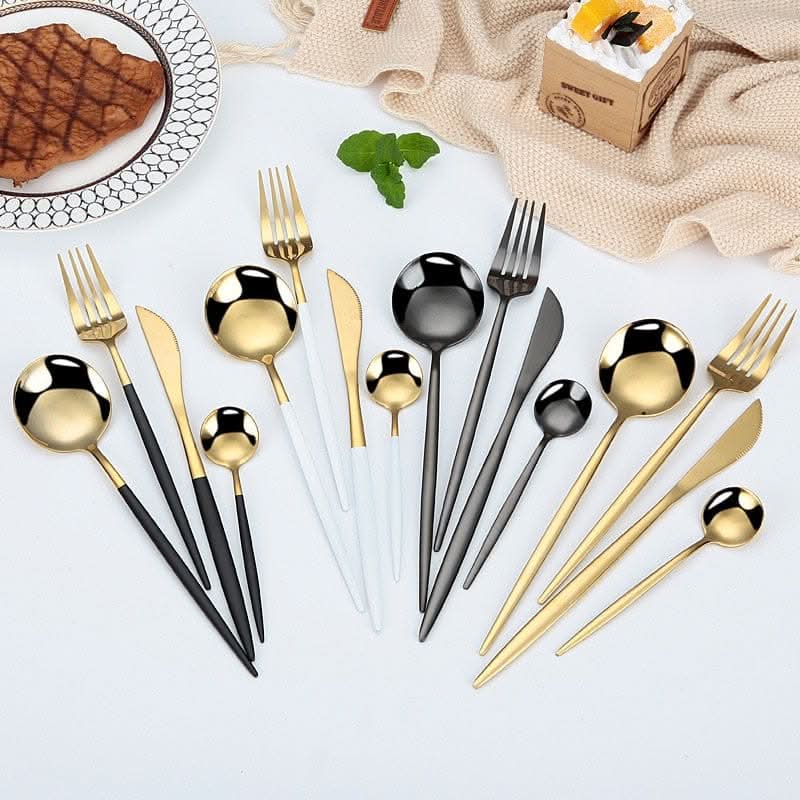 24Pcs 18/10 Stainless Steel Dinnerware Set