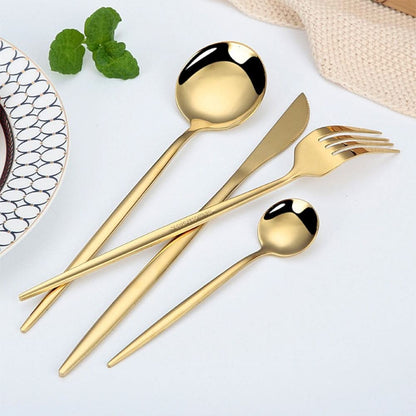 24Pcs 18/10 Stainless Steel Dinnerware Set
