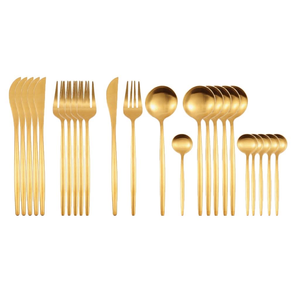 24Pcs 18/10 Stainless Steel Dinnerware Set