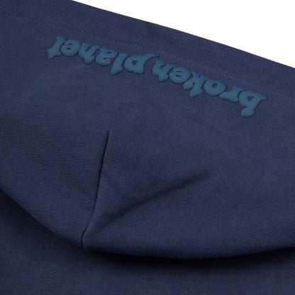 Broken Planet Zip Up Hoodie Deep Navy