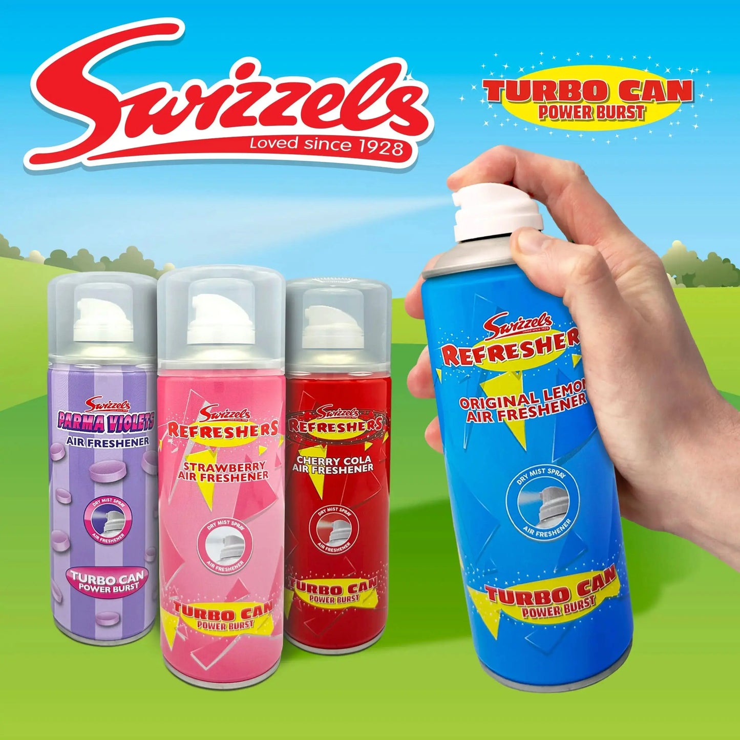 Swizzels Turbo Can Spray – Original Lemon Flava Car Scents