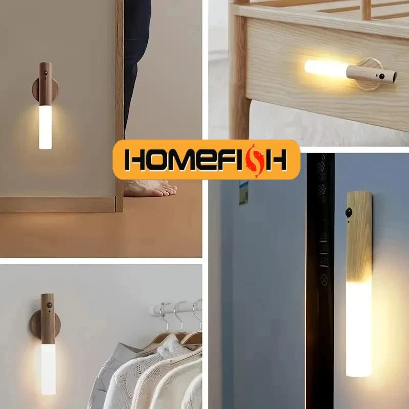 Intelligent LED Night Light - Rechargeable Motion Sensor Wall Light for Corridor, Cabinet, Bedroom, Toilet and Home