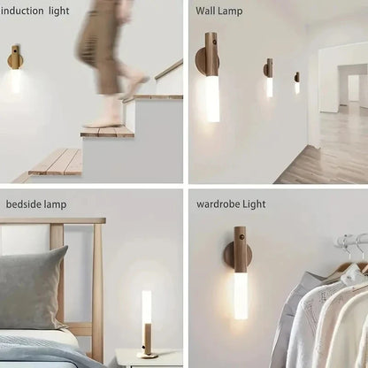 Intelligent LED Night Light - Rechargeable Motion Sensor Wall Light for Corridor, Cabinet, Bedroom, Toilet and Home