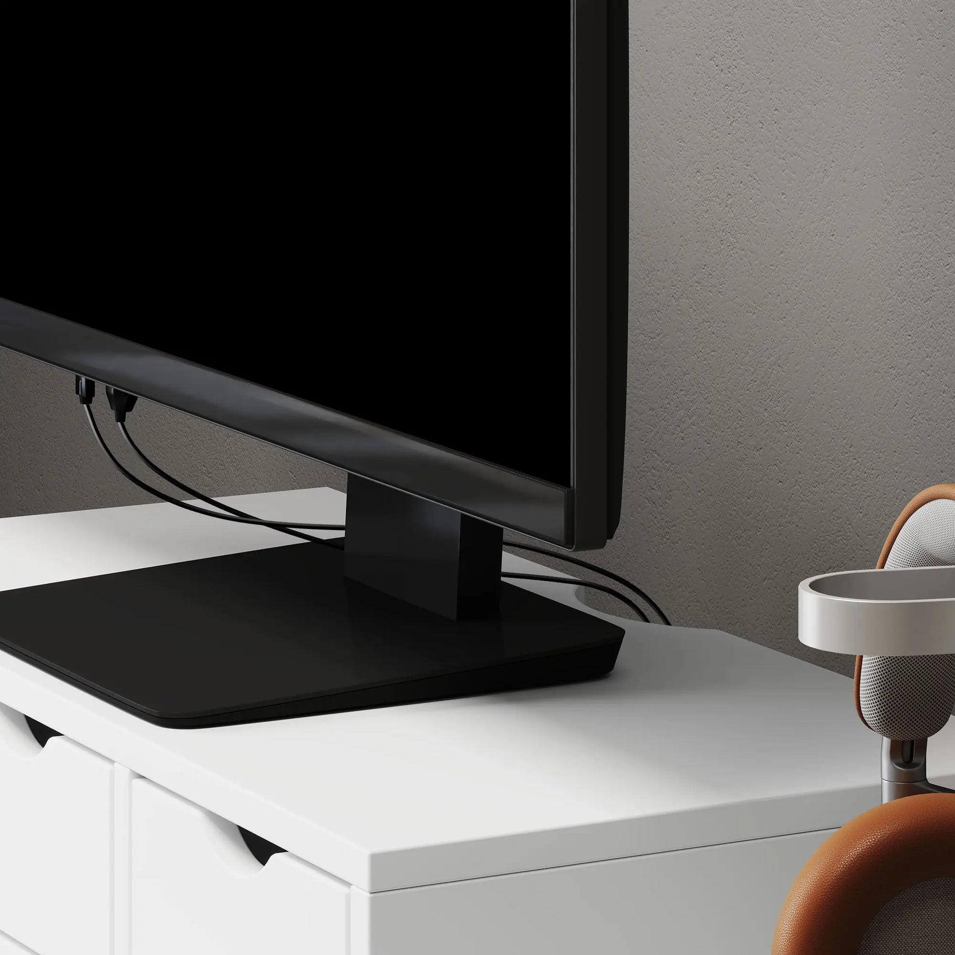 HOMCOM Monitor Stand Riser with 3 Drawers, Monitor Riser for Laptop, Computer, PC, Small Printer, 51 x 24 x 13cm, White Wise Galleria