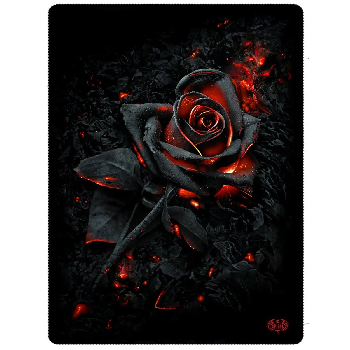 BURNT ROSE - Fleece Blanket with Double Sided Print Spiral Direct