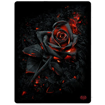 BURNT ROSE - Fleece Blanket with Double Sided Print Spiral Direct