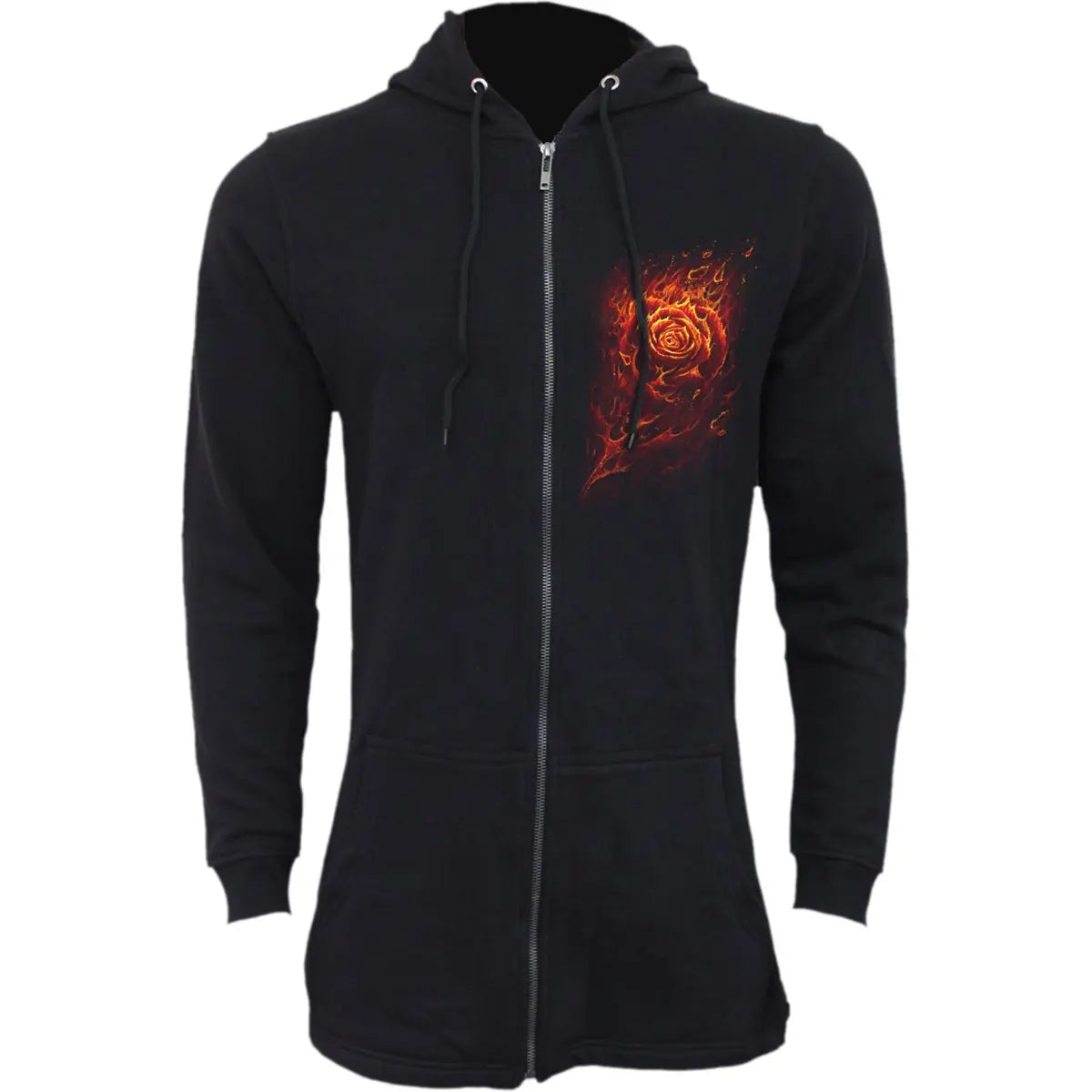 BURNT ROSE - Ladies Fish Tail Full Zip Hoody - Zip Sleeve Spiral Direct