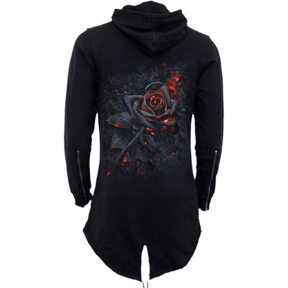 BURNT ROSE - Ladies Fish Tail Full Zip Hoody - Zip Sleeve Spiral Direct