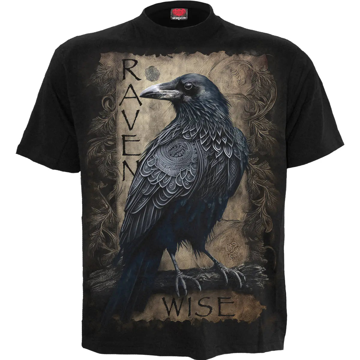 RAVEN WISE - T-Shirt Black Spiral Direct