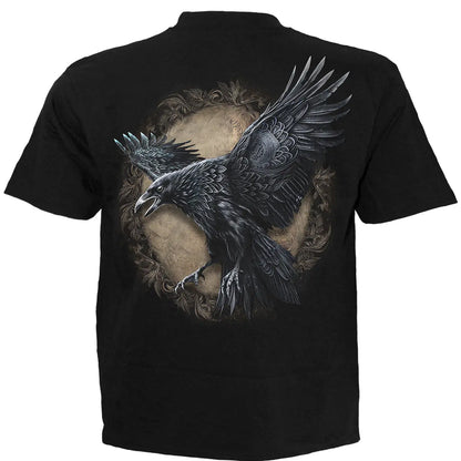 RAVEN WISE - T-Shirt Black Spiral Direct