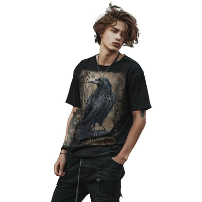 RAVEN WISE - T-Shirt Black Spiral Direct