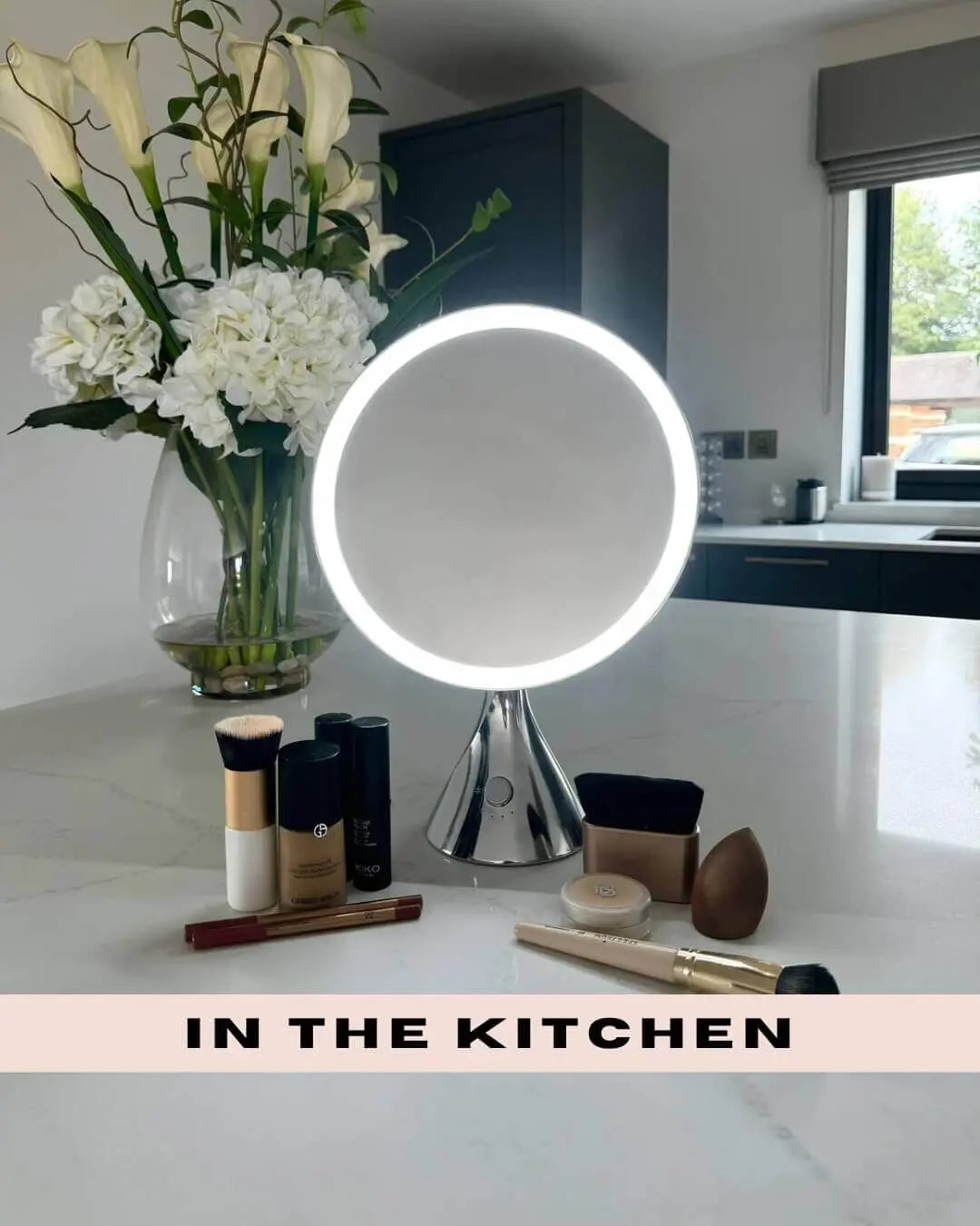 LumiGlam Pro Cosmetic Vanity Mirror in Chrome hollywood mirrors