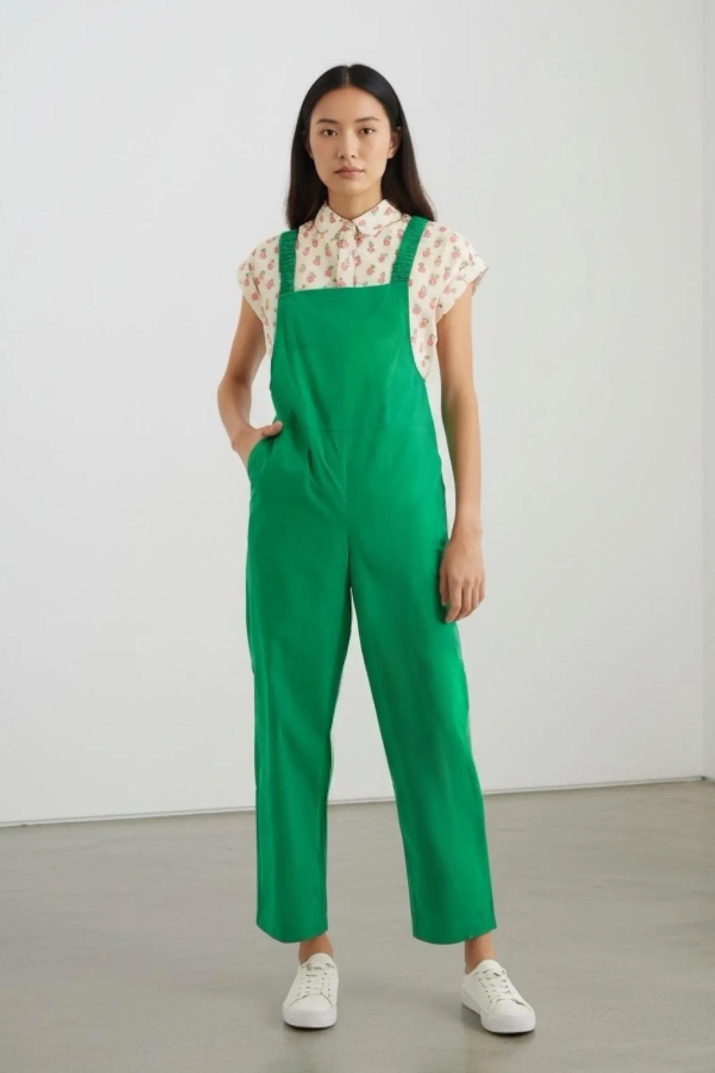 Tippie Green Cotton Dungarees Louche