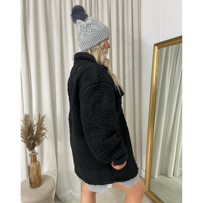 Button Down Collared Winter Coat Jacket