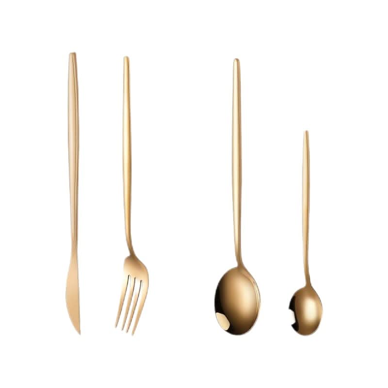 24pcs Gold Dinnerware Set