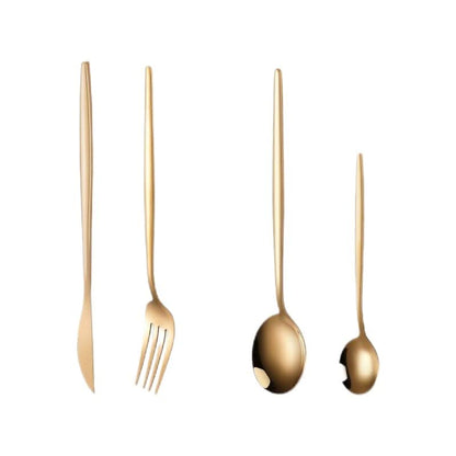 24pcs Gold Dinnerware Set