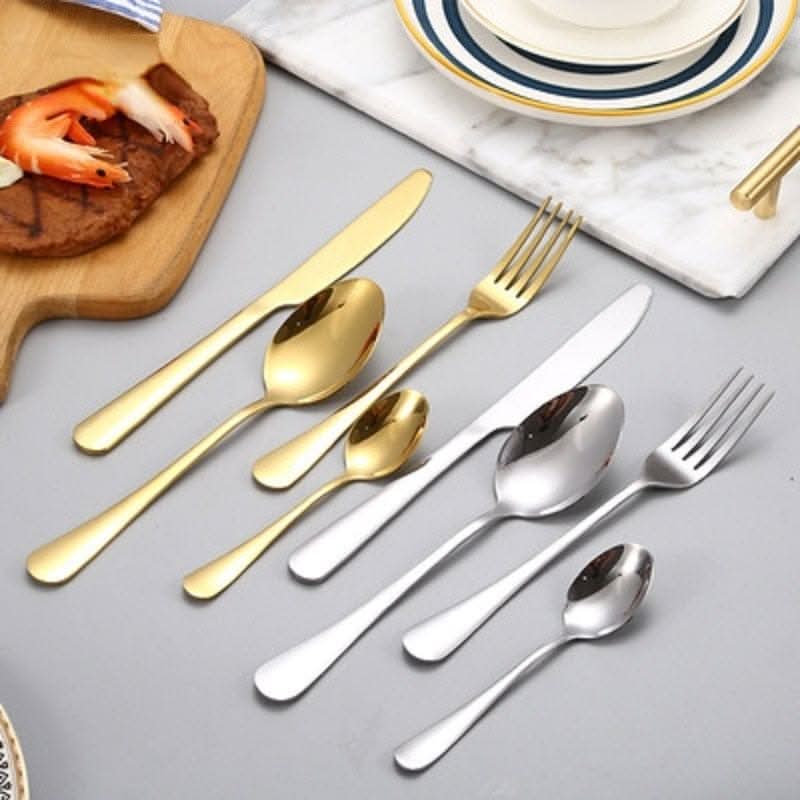 24pcs Stainless Steel Silverware Cutlery Set