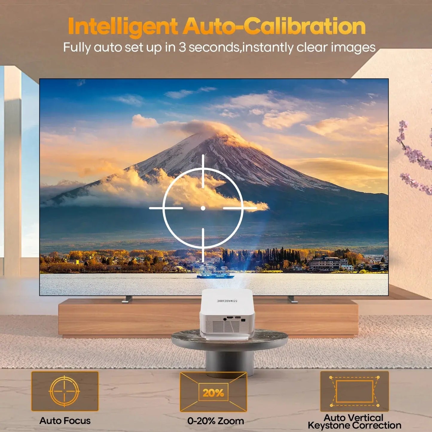 Magcubic Auto Focus Home Cinema 4K Projector 400ANSI 8K Native 720P HY300 Max GeToday