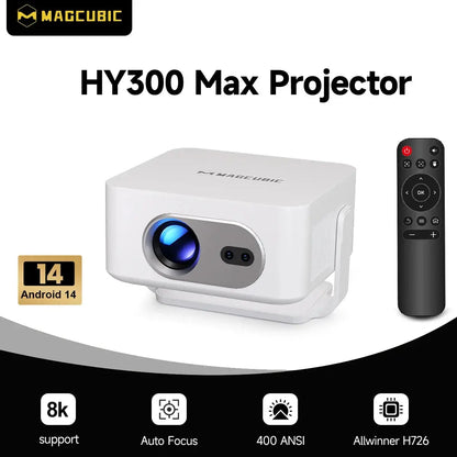 Magcubic Auto Focus Home Cinema 4K Projector 400ANSI 8K Native 720P HY300 Max GeToday