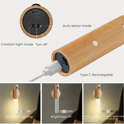 Smart Motion Sensor Night Light – Rechargeable Magnetic LED Wall Lamp, Wireless Modern Lighting for Hallway, Bedroom, Stairs & Cabinets DArtano
