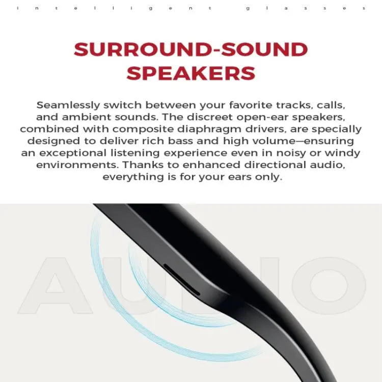 M01 Smart Glasses, with HD Camera, Support Bluetooth Call, AI Intelligent Translation Great Deal Offers