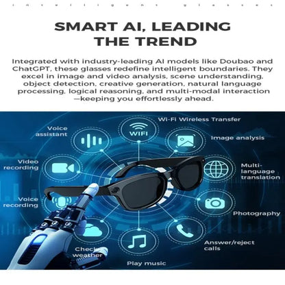 M01 Smart Glasses, with HD Camera, Support Bluetooth Call, AI Intelligent Translation Great Deal Offers
