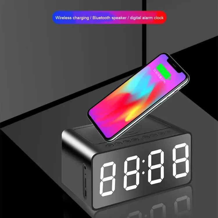 AEC BT508 Wireless Charging Bluetooth Speaker LED Alarm Clock Power Bank Three-In-One Speaker Mira Sales