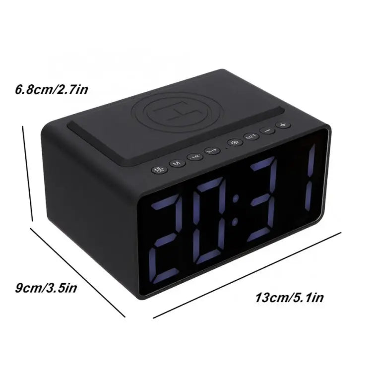 AEC BT508 Wireless Charging Bluetooth Speaker LED Alarm Clock Power Bank Three-In-One Speaker Mira Sales