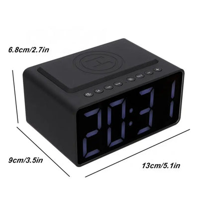 AEC BT508 Wireless Charging Bluetooth Speaker LED Alarm Clock Power Bank Three-In-One Speaker Mira Sales