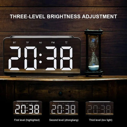 AEC BT508 Wireless Charging Bluetooth Speaker LED Alarm Clock Power Bank Three-In-One Speaker Mira Sales