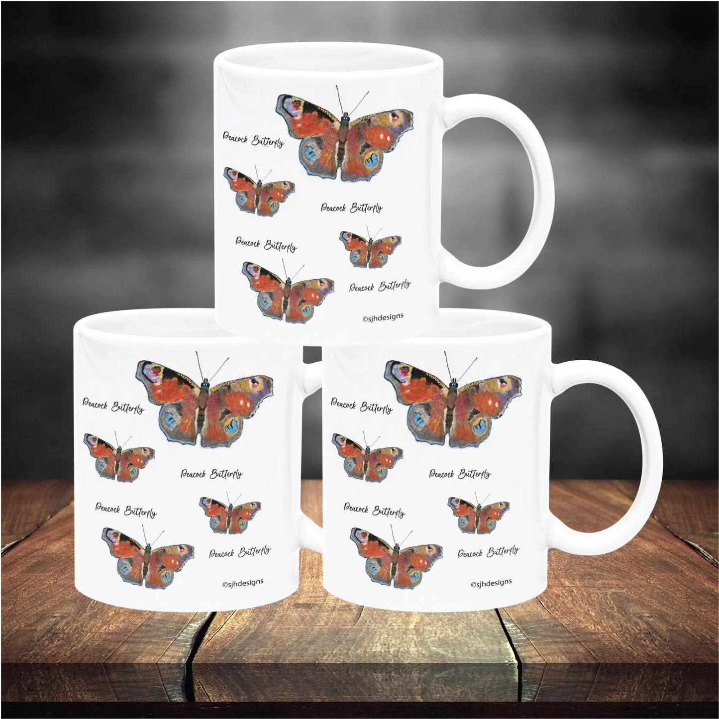 Sammy's Peacock Butterfly Mugs Red Robin Gifts