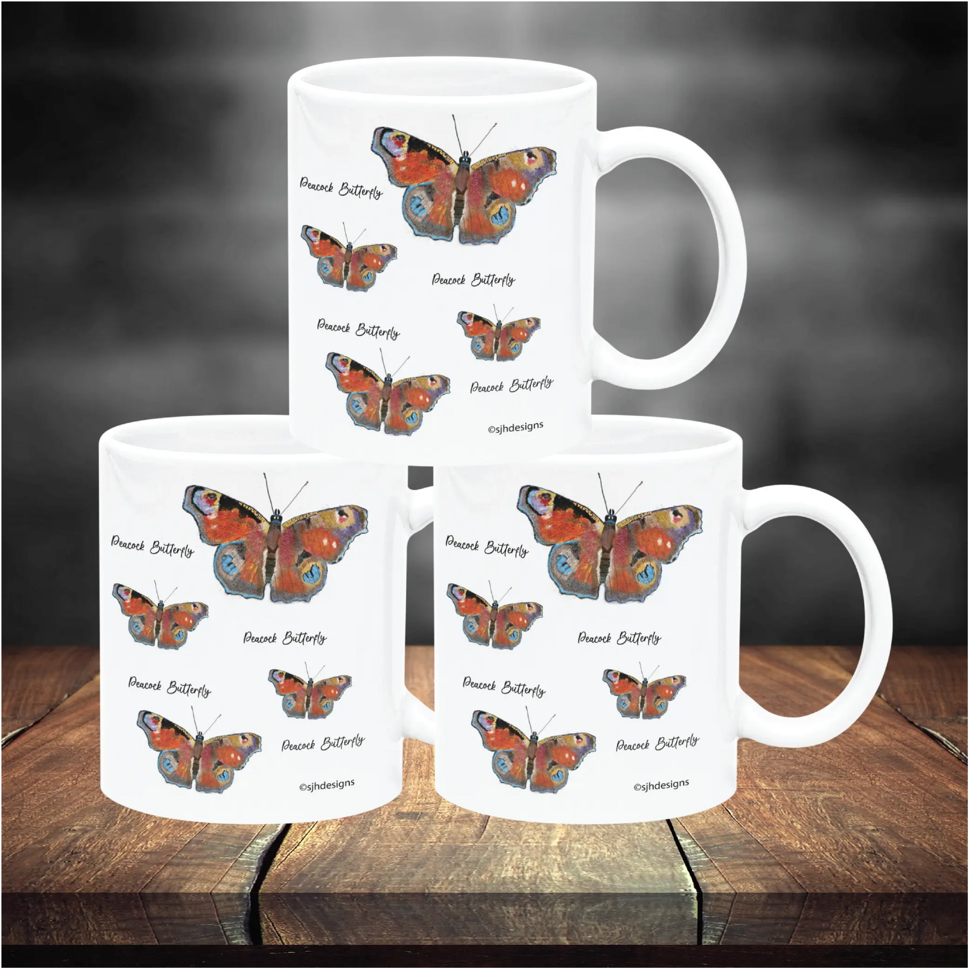 Sammy's Peacock Butterfly Mugs Red Robin Gifts