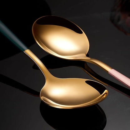 24pcs Gold Dinnerware Set