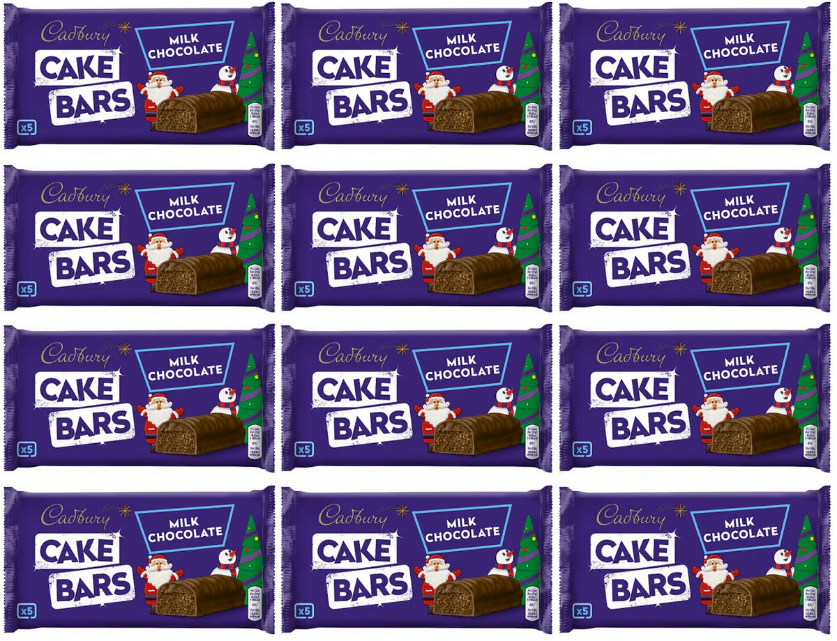 12 x Cadbury Chocolate Cake Bar 5Pk - 5