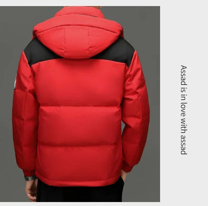 Winter New Down Jacket Men's Thick Warm White Duck Casual Coat Hooded Cold-proof Jack Clothing